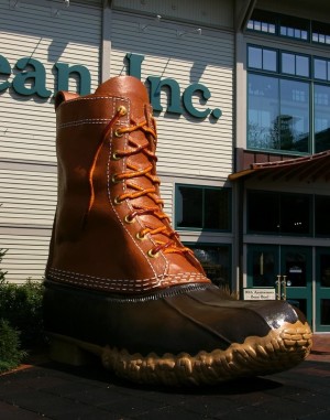 LL Bean giant boot in front of store