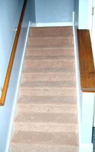 Back stairs, new carpet