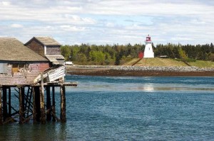 Lubec Maine Smokehouse and Mulholland Point Lighthouse Canada