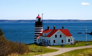 West Quoddy Head Lighthouse, overlooking Quoddy Narrows