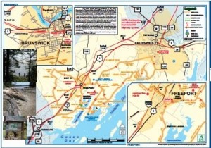 Freeport - Brunswick bicycle map