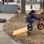 Our son Ben performing bike jump